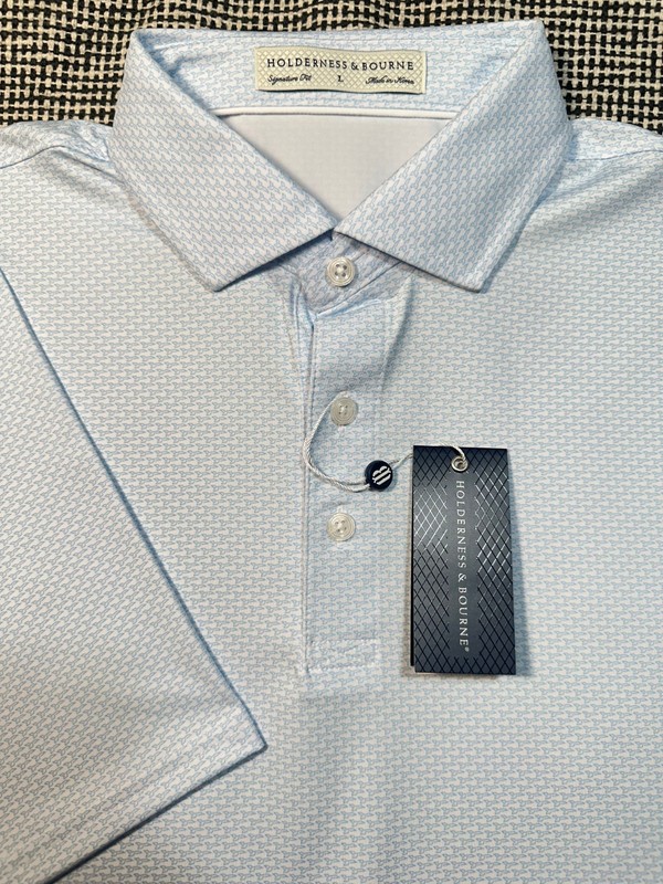 Holderness And Bourne Hanover Shirt: Blue  Polo  sz L $115
