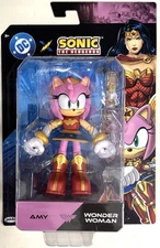DC x Sonic the Hedgehog 5" Amy as Wonder Woman Figure Jakks New In Hand