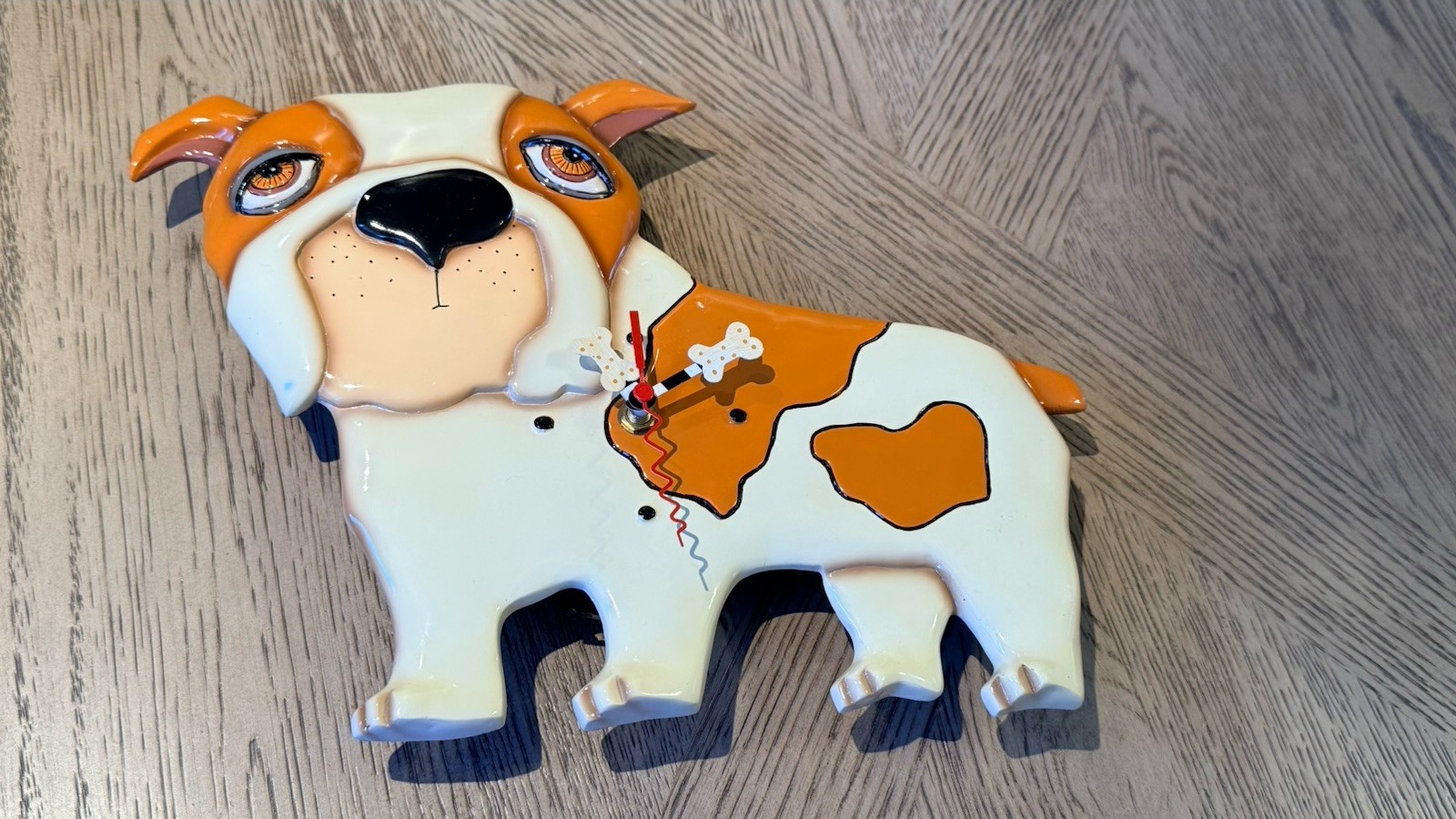 Allen Designs Studio Collection Clock– Bulldog Dog