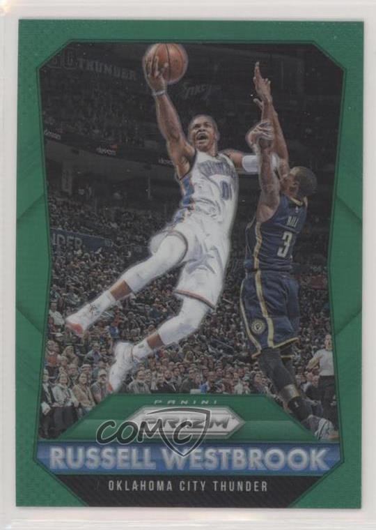 2015-16 Panini Prizm Green Prizm Russell Westbrook #106 0b48
