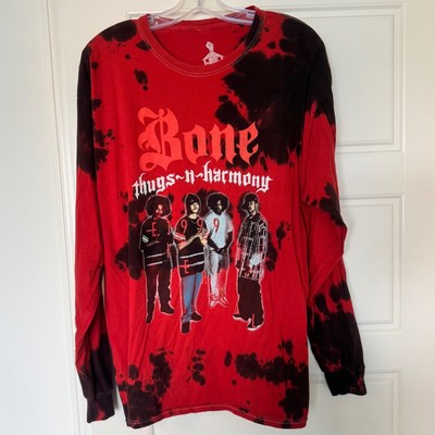 Vintage 1999 Bones Thugs n Harmony Long Sleeve Tie Dye Shirt Harmony House Sz LG