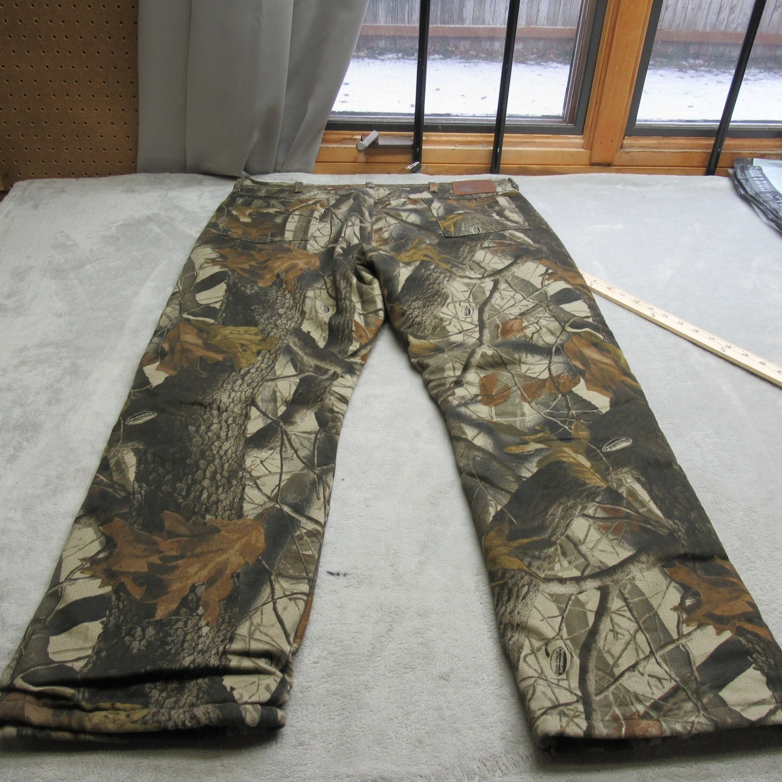 Wrangler ProGear Pants Mens 40x30 Green Realtree Camo Softshell Wind Rain Hunt