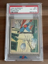 1940 Superman Gum #57 Battling The Hurricane - PSA 4