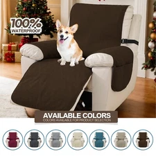 Recliner Chair Slipcover Mat Anti Slip Protect Side Pocket Armchair Throw Cover