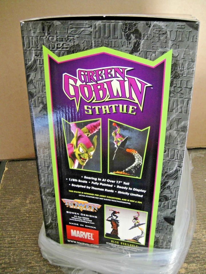 BOWEN DESIGNS AP ESTÁTUA DE AÇÃO CLÁSSICA GOBLIN VERDE HOMEM-ARANHA Busto Sideshow - Imagem 2 de 4