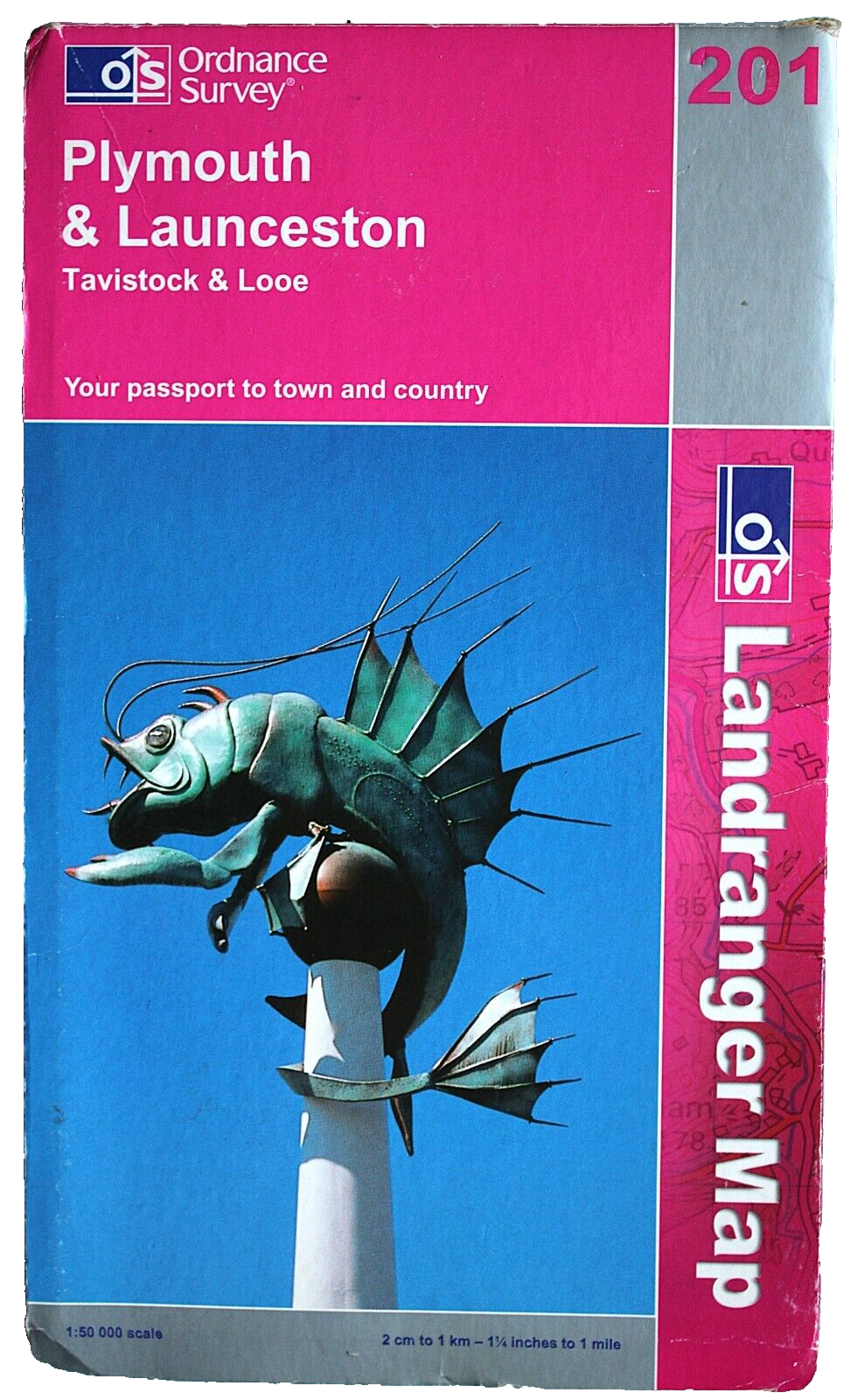 Ordnance Survey Landranger Sheet 201 Plymouth & Launceston Tavistock & Looe 5th