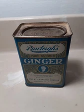 Vintage Advertising Rawleigh's Pure Ground GINGER Spice Tin 8 oz size CAN