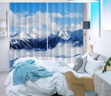 3D Nature Snow Mountain ZHUA3003 Photo Curtain Window Blockout Fabric Vera 2023