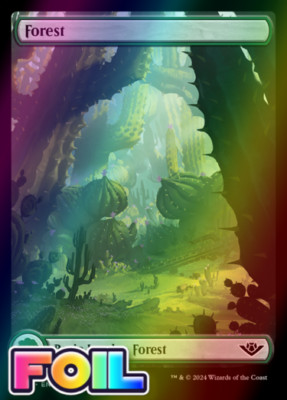 x1 Forest OTJ MTG 276 FOIL FULL ART BASIC LAND M/NM 1x