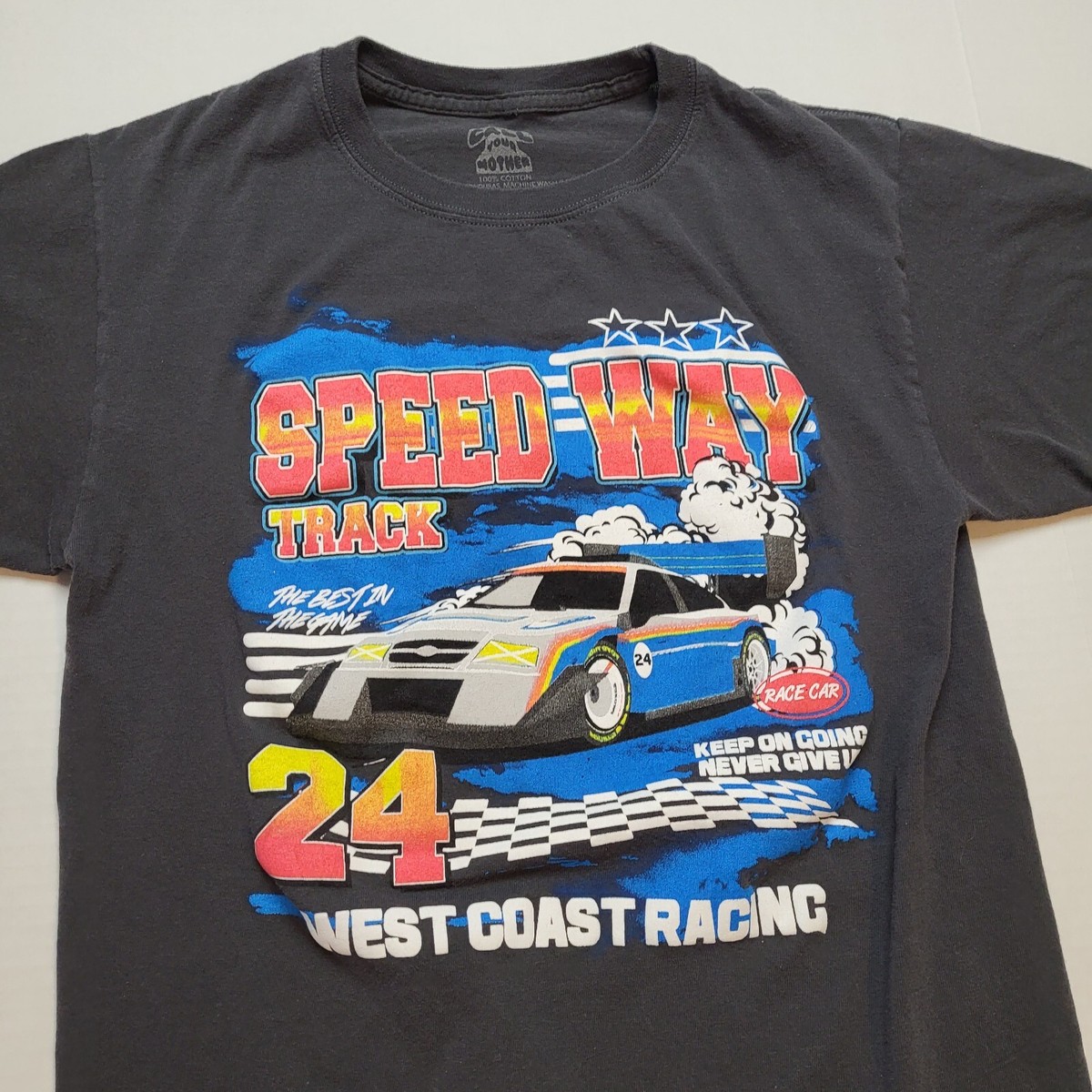 Call Your Mother Racing T-Shirt Mens S Gray West Coast Speed Way