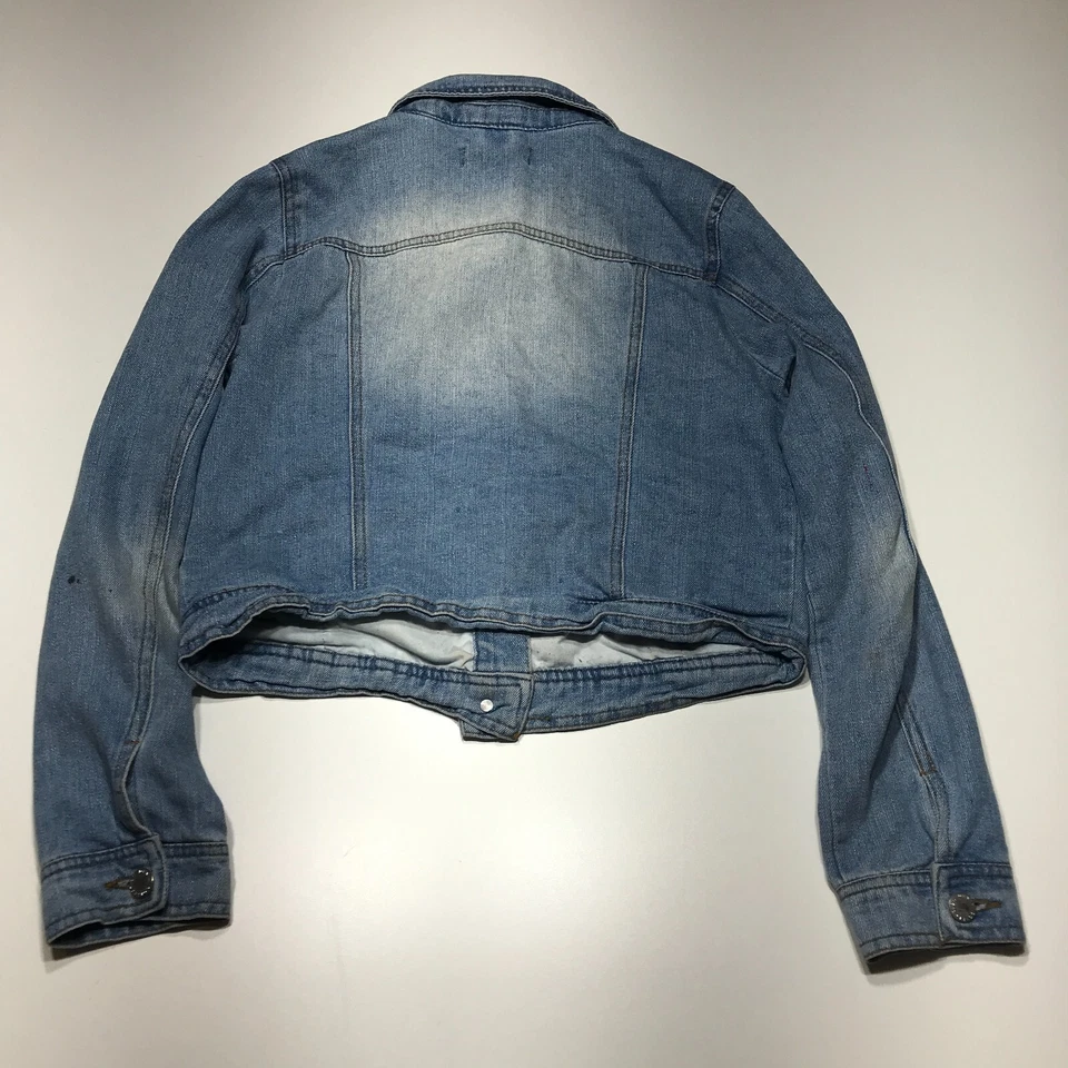 Ci Sono Jacket Juniors Size M Blue Denim Button Front Medium Wash Cotton Blend - Image 2 of 4