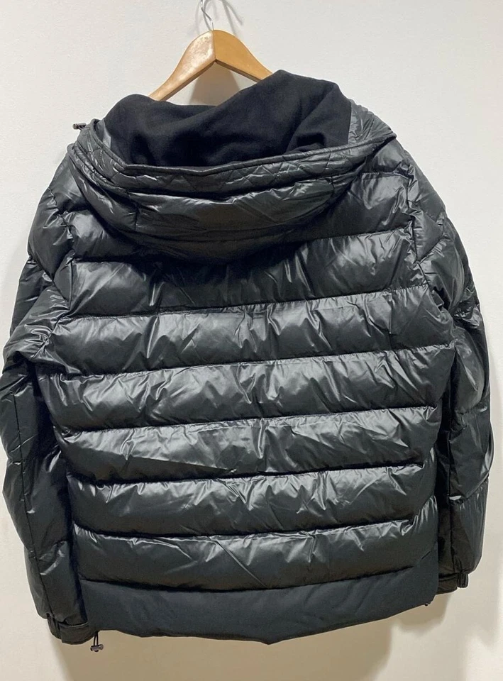 MENS POLICE BRAND BLACK HOODED PUFFER PADDED WINTER JACKET COAT (S-XXL) - Image 4 of 4