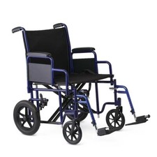 Bariatric Transport Chair w/ Remove Desk-Length Arms  SA Footrests, 22" Width