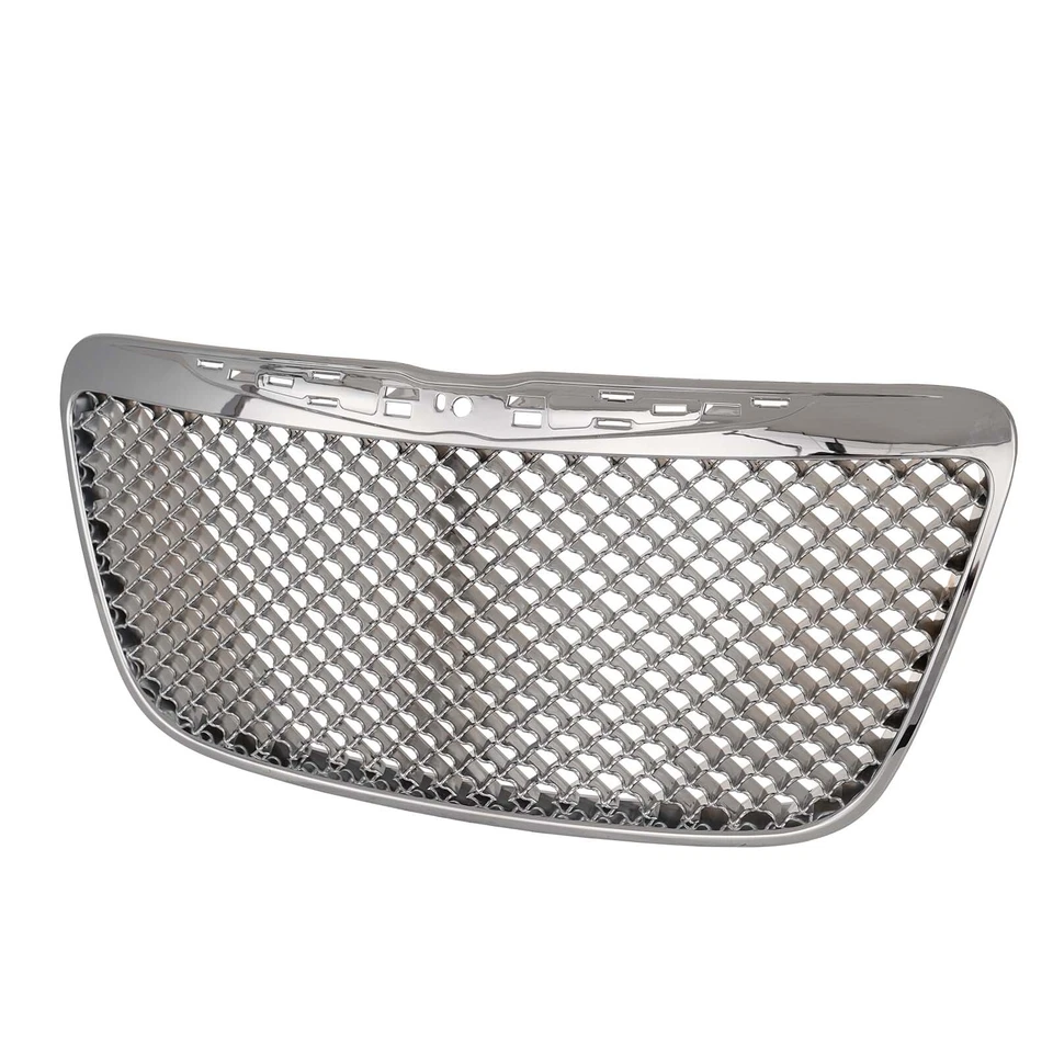 Fit 2011-2014 Chrysler 300 300C Chrome Luxury Mesh Front Bumper Grille Guard Foto 4 de 4