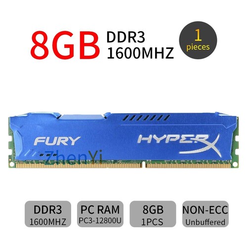 32GB 16GB 8GB 4GB PC3-12800U DDR3 1600MHz CL11 PC kit Memory For HyperX FURY LOT - Picture 10 of 13