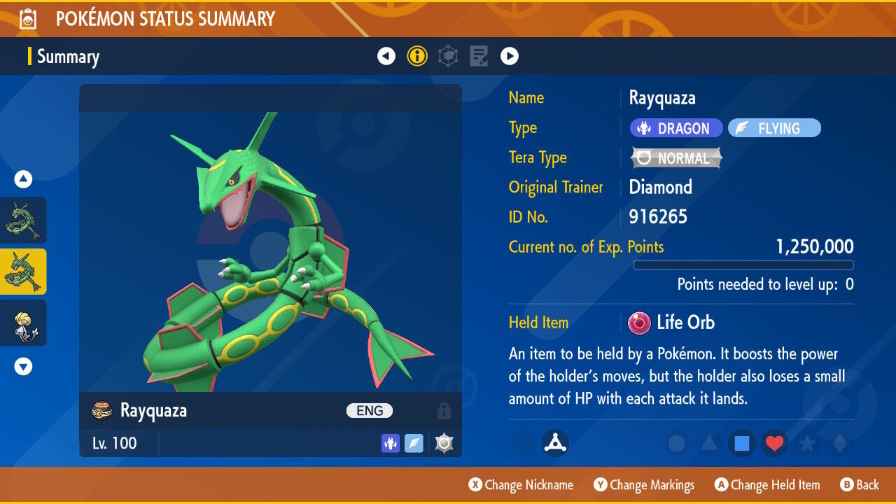 Pokemon 14050 Shiny Rayquory Pokedex: Evolution, Moves, Location, Stats