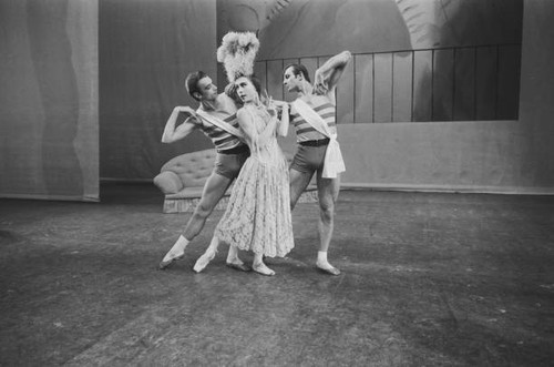 Rehearsal for the ballet 'Les Biches' or 'The Hinds' 1960s OLD PHOTO