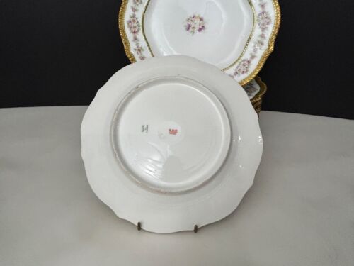 Set of 11 Antique Porcelain 8.5" Lunch Plates ELITE L FRANCE LIMOGES FRANCE - Picture 5 of 6