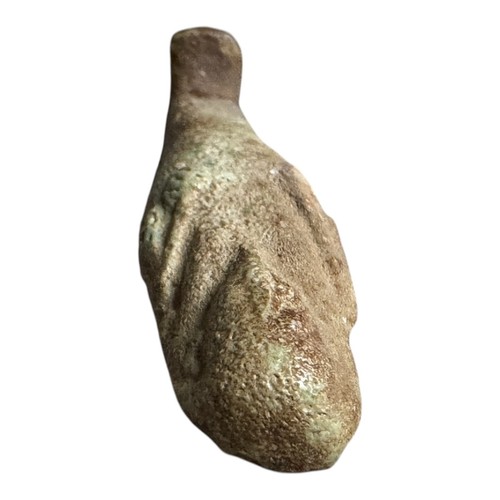 Ancient Egyptian Hand-Carved Faience Glazed Stone Ushabti Figurine - Picture 6 of 7