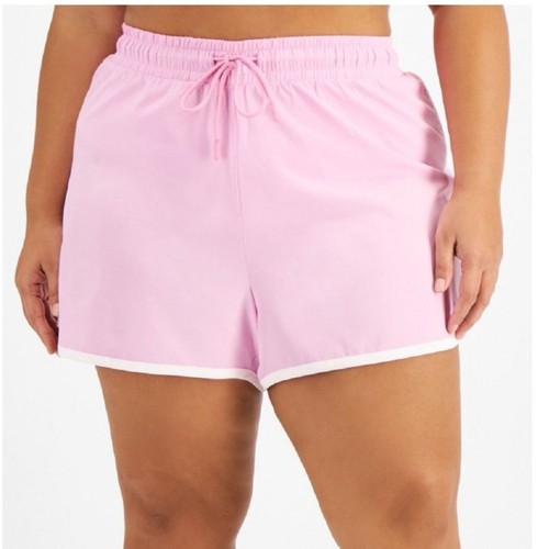 IDEOLOGY Womens Pink Lined Drawstring Waist Running Shorts Shorts Plus, short