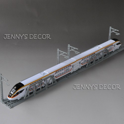 Metal Doble Piso CRH Tren de Alta Velocidad Modelo de Ferrocarril Tirón Hacia atrás Juguete con Pistas - Imagen 9 de 15