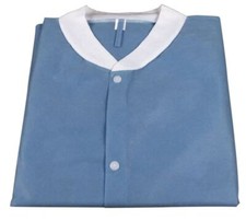 Medical Grade Blue Disposable Lab Coats Without Pockets 1992-1996