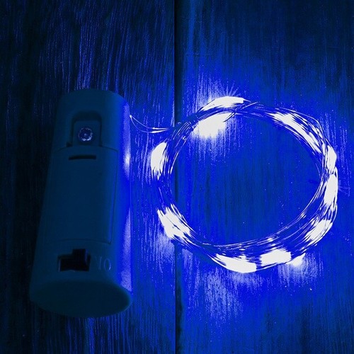LED Lights Battery 10 LED 1m Bottle Fairy String Cork Christmas Wedding Party UK - Picture 26 of 27