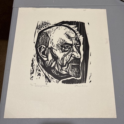 Impresión firmada por Irving Amen "Weizmann" A/P prueba de artista