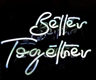 14''x10'' Better Together Acrylic Neon Sign Light Lamp Bedroom Glass Decor ZS244