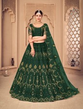 Lehenga choli Latest New Indian Wedding Bollywood Design Green Lehenga Choli