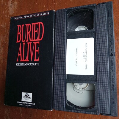 Buried Alive VHS 1990 Horror Frank Darabont Tim Matheson Jennifer Leigh RARE