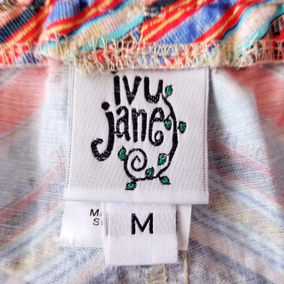 Pantalones Cortos Ivy Jane Mezcla de Lino Talla M Multicolor Bolsillos de Retazos Cintura Elástica Foto 3 de 3