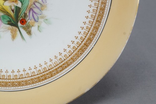Royal Worcester Pattern 9522 Hand Painted Peach & Floral Cake Stand C. 1877 - Picture 7 of 11