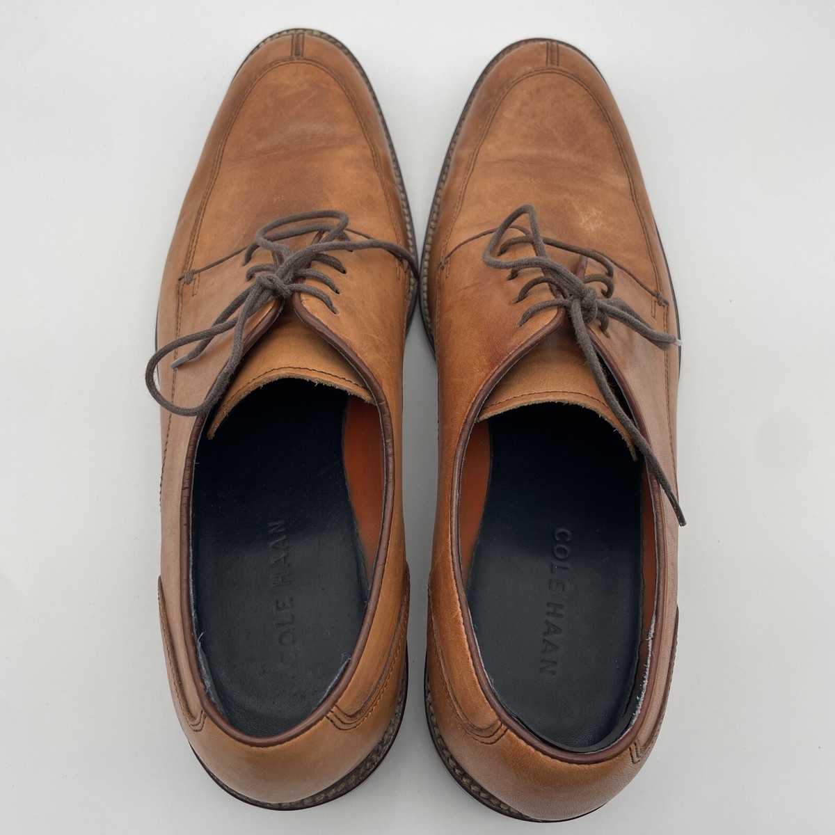 Cole Haan Lenox Hill Split Oxford Shoes Mens 10 Brown Leather Almond Toe C11629 Haan Men's Lenox Cole Haan Lenox Hill Split Oxford Cole  main image 4