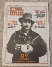 NME New Musical Express Jan 1977 Ry Cooder Cover, Sex Pistols, James Brown