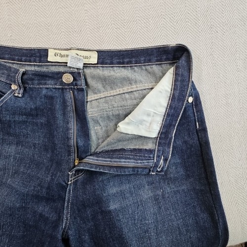 Chams Premium Jeans Men's 38x30 Whiskered Y2K Straight Flap Pocket Wide Leg EUC - Picture 12 of 15