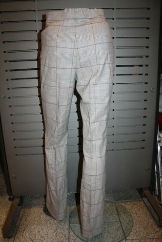 CAMBIO Damen Hose 0813-2 kariert neu Wolle Satin braun Vintage Glencheck Design - Bild 5 von 7
