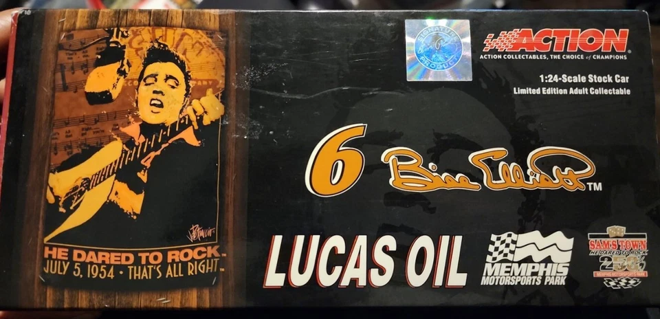 Bill Elliott #6 Stock Car Elvis Presley 2004 Platinum Series BANK 1:24 Action  - Image 2 of 4