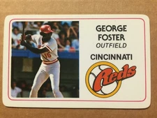 1981 Perma-Graphics Superstar Credit Cards George Foster - Cincinnati Reds