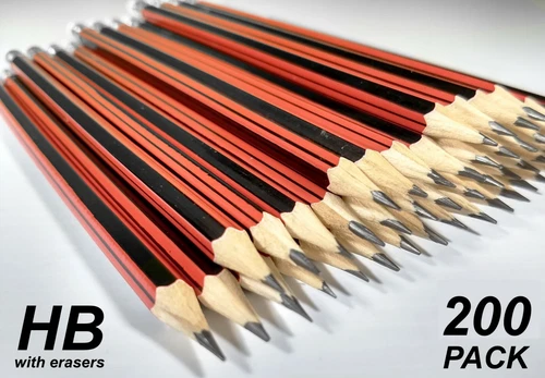 Bulk 200 Pack HB Lead Pencils