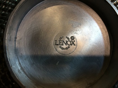 Lenox Hollowware FOOTED BASKET WEAVE GRAPES ROUND SERVING BOWL - Picture 5 of 5