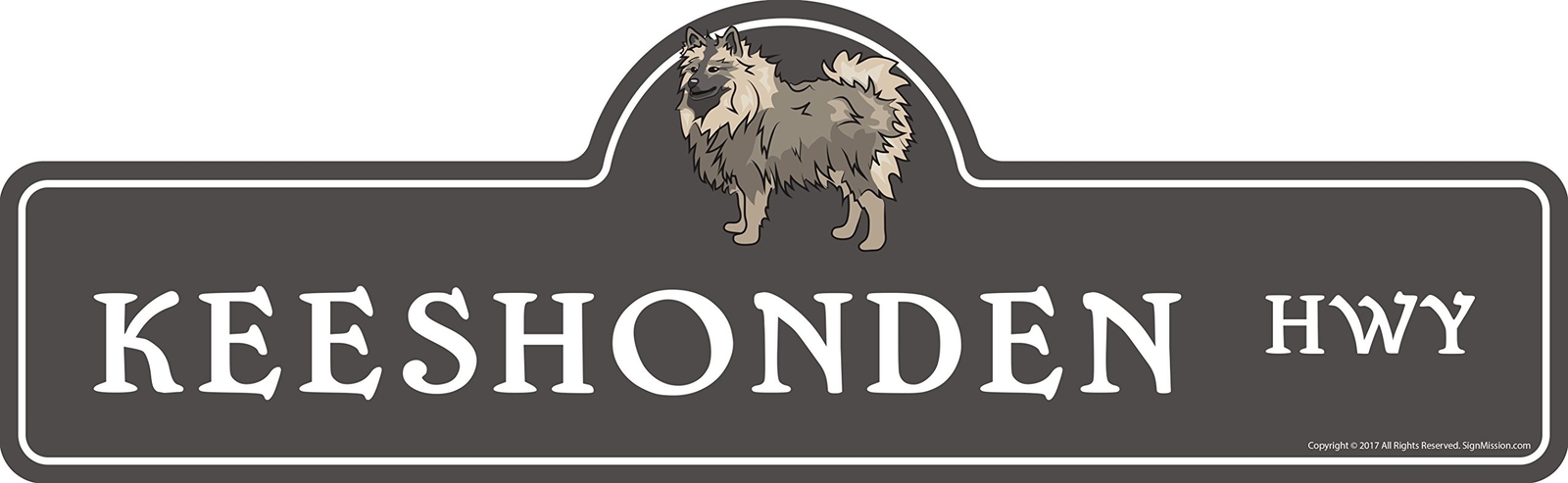 Keeshonden Street Sign | Indoor/Outdoor | Dog Lover Funny Home Décor for Gara...