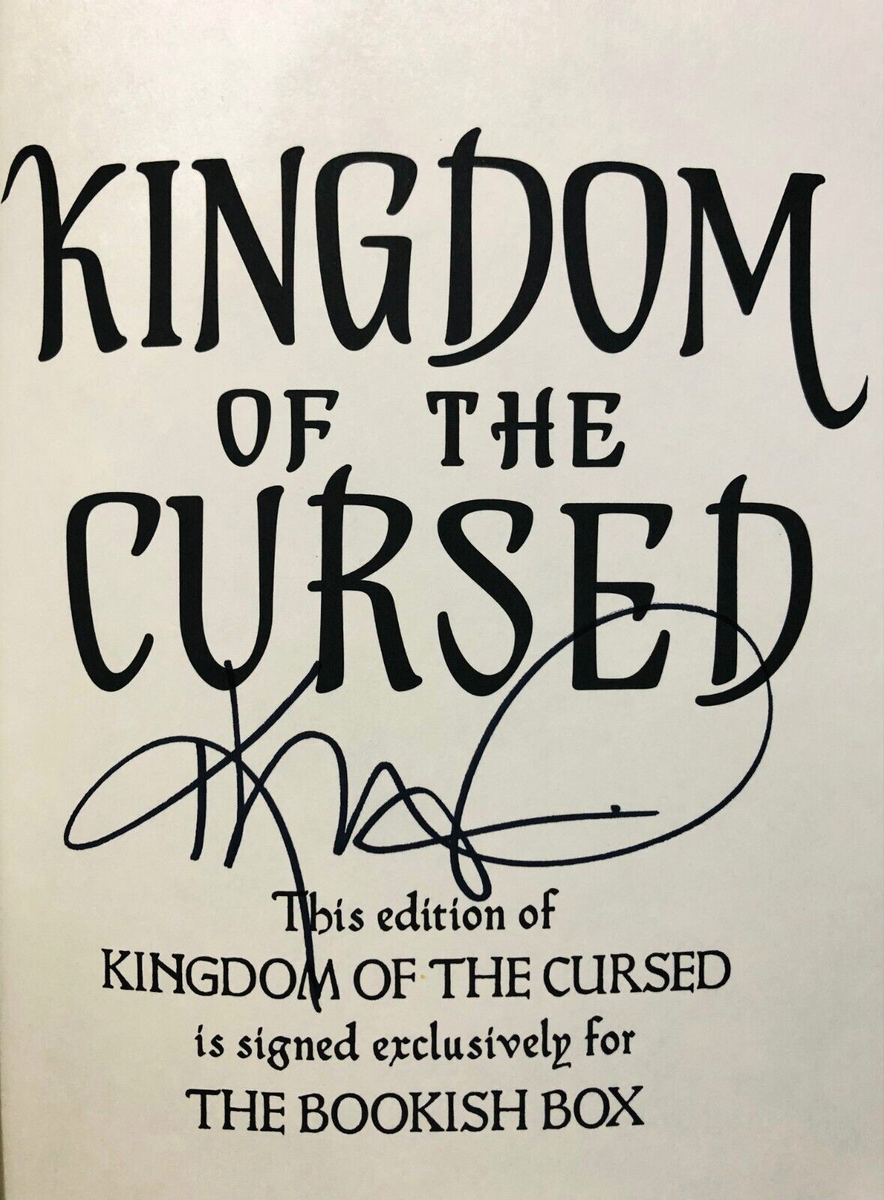 SIGNED Kingdom of the Cursed BOOKISH BOX + KOTW Reversible Dust