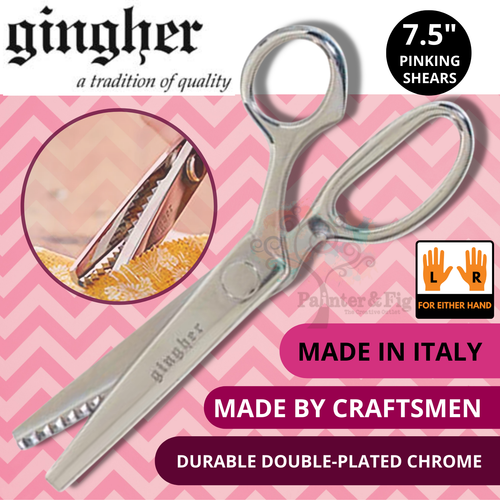 Gingher 7.5" Pinking Shears - Pinking Scissors, Zig Zag, Dressmaker, Dressmaking - Picture 1 of 8