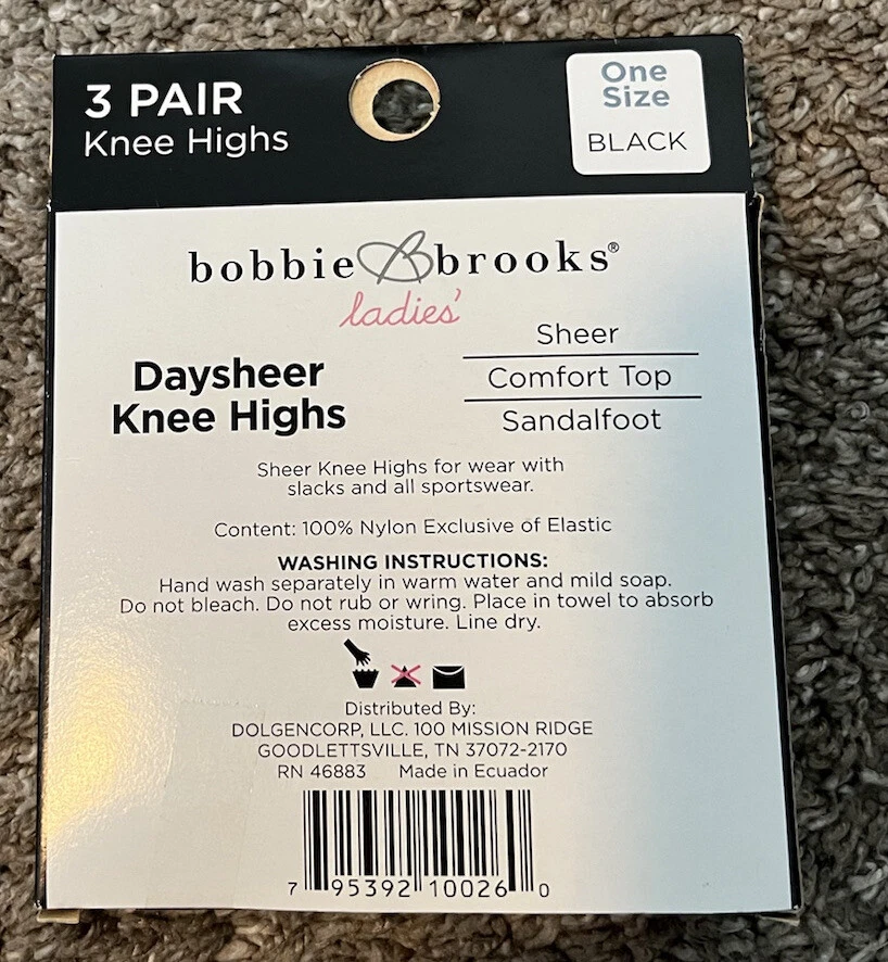 De Colección Bobbie Brooks Daysheer Hasta la Rodilla Negro Cómodo Top Sandlefoot Talla Única Foto 3 de 3