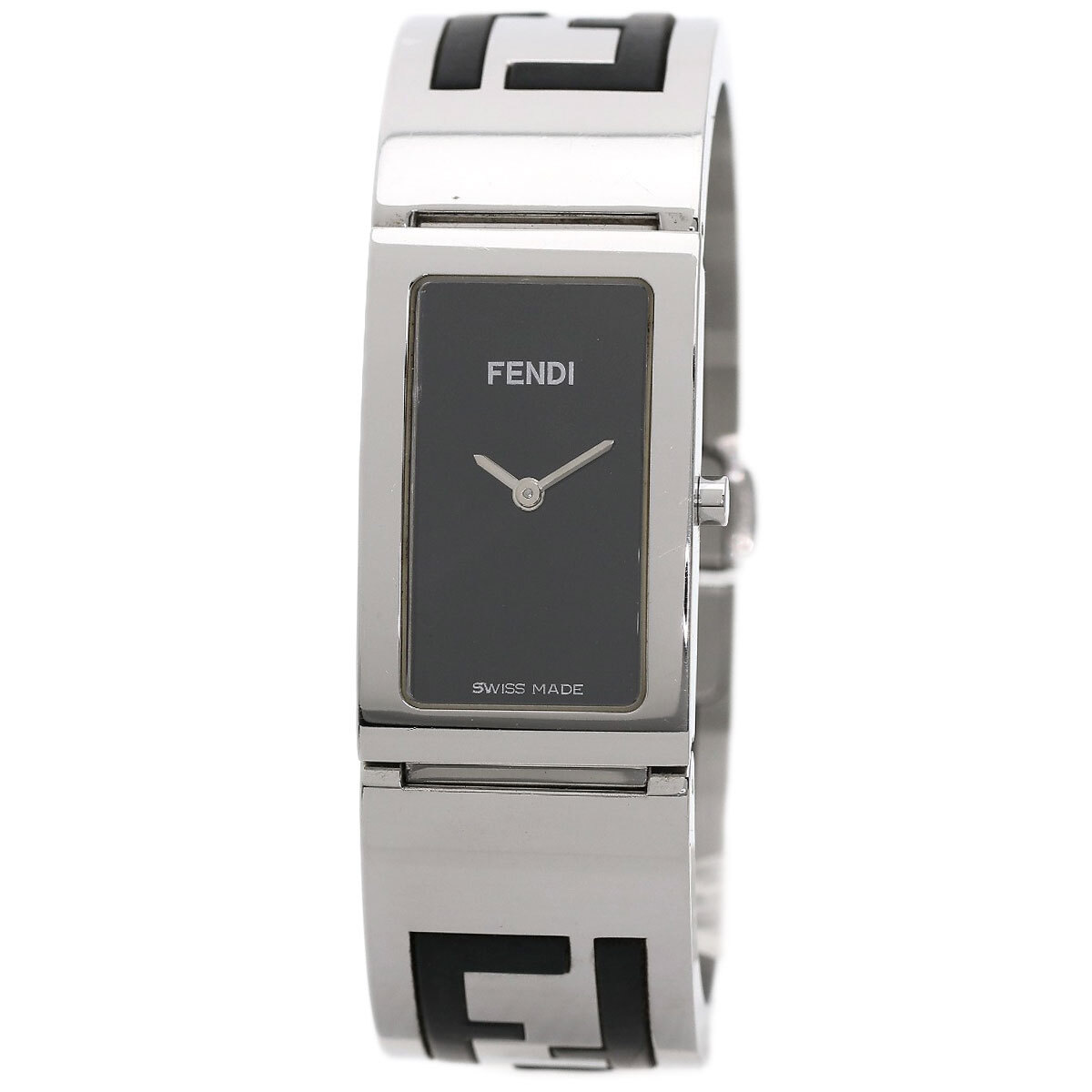 FENDI 3250L バングルウォッチ スクエア QZ 黒文字盤 腕時計 FENDI Bangle watch Watches 3250L Stainless Steel/Stainless