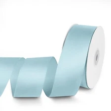 1-1/2" x 50 Yards Satin Ribbon - Light Blue Silk Ribbon with Spool - Ideal fo...