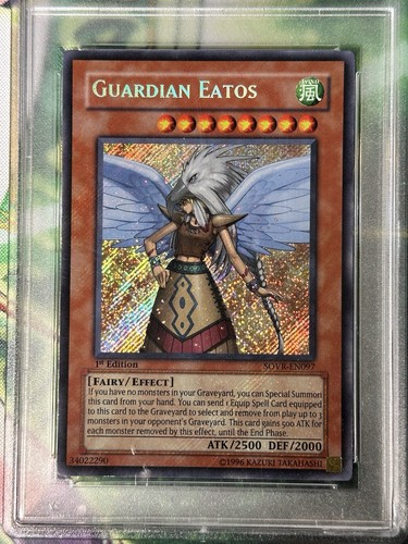 Yugioh Guardian Eatos SOVR-EN097 1st Edition Secret Rare PSA 7 Near Mint - Picture 6 of 11