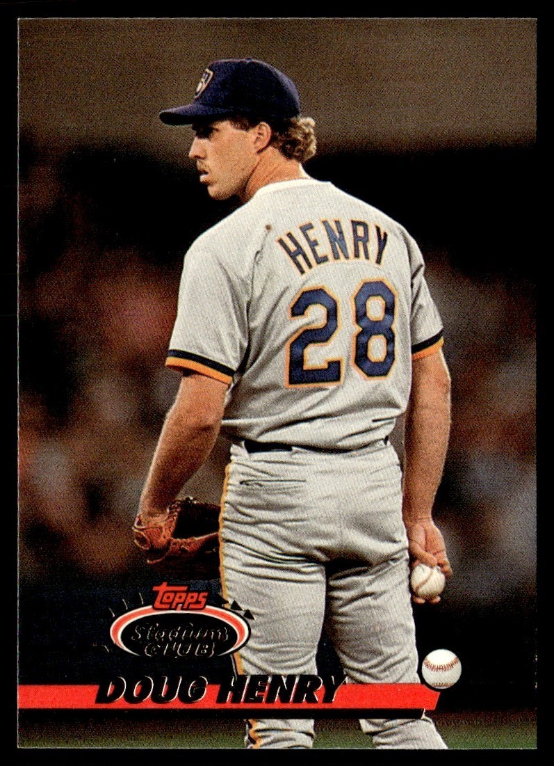 1993 Stadium Club Doug Henry Milwaukee Brewers #521