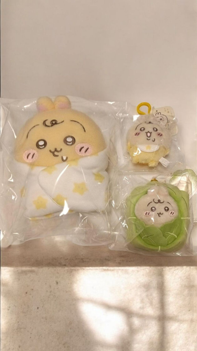 Chiikawa Baby Rabbit Usagi Cabbage Plush Mascot Set of 3 2025